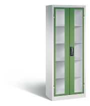 C+P Werkzeugschrank 8931-055 Acurado 4 Einlegeböden Sichtfenster Ergo-Lock Zylinder (HxBxT) 1950x1200x500mm 7035/7035