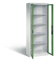 C+P Werkzeugschrank 8931-055 Acurado 4 Einlegeböden Sichtfenster Ergo-Lock Zylinder (HxBxT) 1950x1200x500mm 7035/7035