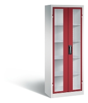 C+P Werkzeugschrank 8931-055 Acurado 4 Einlegeböden Sichtfenster Ergo-Lock Zylinder (HxBxT) 1950x1200x500mm 7035/7035
