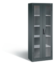 C+P Werkzeugschrank 8931-055 Acurado 4 Einlegeböden Sichtfenster Ergo-Lock Zylinder (HxBxT) 1950x1200x500mm 7035/7035