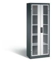 C+P Werkzeugschrank 8931-055 Acurado 4 Einlegeböden Sichtfenster Ergo-Lock Zylinder (HxBxT) 1950x1200x500mm 7035/7035
