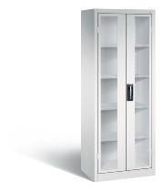 C+P Werkzeugschrank 8931-055 Acurado 4 Einlegeböden Sichtfenster Ergo-Lock Zylinder (HxBxT) 1950x1200x500mm 7035/7035