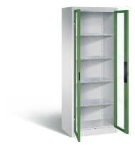 C+P Werkzeugschrank 8931-055 Acurado 4 Einlegeböden Sichtfenster Ergo-Lock Zylinder (HxBxT) 1950x1200x500mm 7035/7035