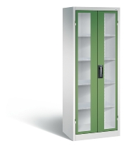 C+P Werkzeugschrank 8931-055 Acurado 4 Einlegeböden Sichtfenster Ergo-Lock Zylinder (HxBxT) 1950x1200x500mm 7035/7035