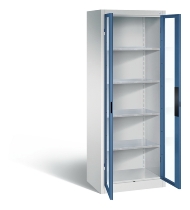 C+P Werkzeugschrank 8931-055 Acurado 4 Einlegeböden Sichtfenster Ergo-Lock Zylinder (HxBxT) 1950x1200x500mm 7035/7035