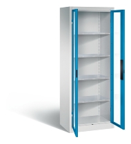 C+P Werkzeugschrank 8931-055 Acurado 4 Einlegeböden Sichtfenster Ergo-Lock Zylinder (HxBxT) 1950x1200x500mm 7035/7035
