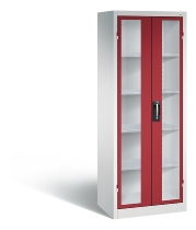 C+P Werkzeugschrank 8931-055 Acurado 4 Einlegeböden Sichtfenster Ergo-Lock Zylinder (HxBxT) 1950x1200x500mm 7035/7035