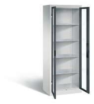 C+P Werkzeugschrank 8931-055 Acurado 4 Einlegeböden Sichtfenster Ergo-Lock Zylinder (HxBxT) 1950x1200x500mm 7035/7035
