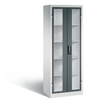 C+P Werkzeugschrank 8931-055 Acurado 4 Einlegeböden Sichtfenster Ergo-Lock Zylinder (HxBxT) 1950x1200x500mm 7035/7035