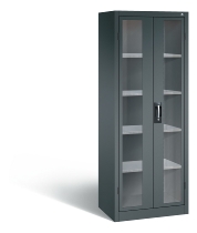C+P Werkzeugschrank 8931-055 Acurado 4 Einlegeböden Sichtfenster Ergo-Lock Zylinder (HxBxT) 1950x1200x500mm 7035/7035