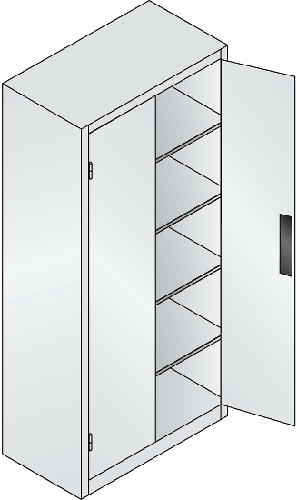 C+P Akkuladeschrank 8921-05E3 Serie 89 COMFORT Stahltüren 3x5 Ladeplätze ERGO-Lock 4.0 (HxBxT) 1950x930x500mm 7035/5010