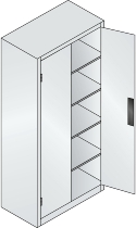 C+P Akkuladeschrank 8921-05E3 Serie 89 COMFORT Stahltüren 3x5 Ladeplätze ERGO-Lock 4.0 (HxBxT) 1950x930x500mm 7035/5010