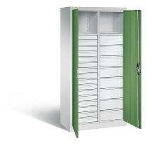 CP Werkzeugschrank Acurado 8921-303 oben 2 Ablagefächer/24 Schübe li/re Ergo-Lock Zylinder (HxBxT) 1950x930x500mm 7035/7016