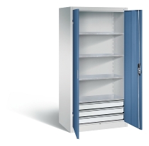 C+P Großraum-Werkzeugschrank 8922-503 Acurado 3 Schubladen unten Ergo-Lock Zylinder (HxBxT) 1950x930x600mm 7035/5023