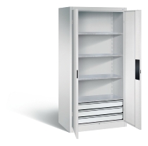 C+P Schwerlast-Werkzeugschrank 8932-523 Acurado 3 Schübe unten ERGO-Lock 4.0 (HxBxT) 1950x1200x600mm 7035/6011