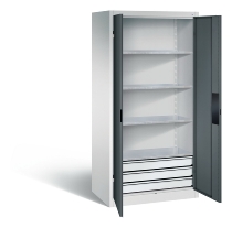 C+P Schwerlast-Werkzeugschrank 8932-523 Acurado 3 Schübe unten ERGO-Lock 4.0 (HxBxT) 1950x1200x600mm 7035/6011