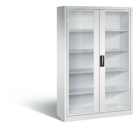 C+P Werkzeugschrank 8931-055 Acurado 4 Einlegeböden Sichtfenster Ergo-Lock Zylinder (HxBxT) 1950x1200x500mm 7035/7035