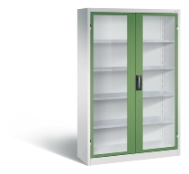 C+P Werkzeugschrank 8931-055 Acurado 4 Einlegeböden Sichtfenster Ergo-Lock Zylinder (HxBxT) 1950x1200x500mm 7035/7035
