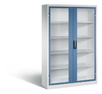 C+P Werkzeugschrank 8931-055 Acurado 4 Einlegeböden Sichtfenster Ergo-Lock Zylinder (HxBxT) 1950x1200x500mm 7035/7035