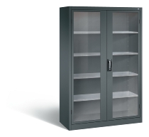 C+P Werkzeugschrank 8931-055 Acurado 4 Einlegeböden Sichtfenster Ergo-Lock Zylinder (HxBxT) 1950x1200x500mm 7035/7035