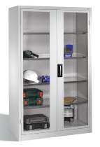 C+P Werkzeugschrank 8931-055 Acurado 4 Einlegeböden Sichtfenster Ergo-Lock Zylinder (HxBxT) 1950x1200x500mm 7035/7035