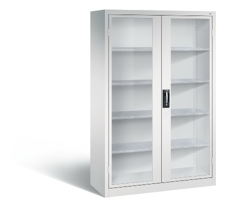 C+P Werkzeugschrank 8931-055 Acurado 4 Einlegeböden Sichtfenster Ergo-Lock Zylinder (HxBxT) 1950x1200x500mm 7035/7035