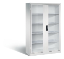 C+P Werkzeugschrank 8931-055 Acurado 4 Einlegeböden Sichtfenster Ergo-Lock Zylinder (HxBxT) 1950x1200x500mm 7035/7035