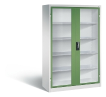C+P Werkzeugschrank 8931-055 Acurado 4 Einlegeböden Sichtfenster Ergo-Lock Zylinder (HxBxT) 1950x1200x500mm 7035/7035