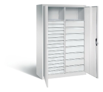 CP Werkzeugschrank Acurado 8921-303 oben 2 Ablagefächer/24 Schübe li/re Ergo-Lock Zylinder (HxBxT) 1950x930x500mm 7035/7016