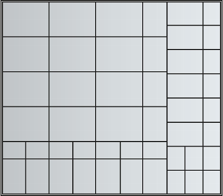 C+P Schubladeneinteilung 8931-3713 mit Kunststoffkästen für Kleinteile Set 48-teilig