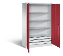C+P Großraum-Werkzeugschrank 8931-503 Acurado 3 Schubladen unten Ergo-Lock Zylinder (HxBxT) 1950x1200x500mm 7035/3003