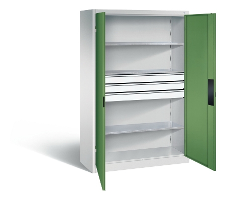 C+P Schwerlast-Werkzeugschrank 8932-523 Acurado 3 Schübe unten ERGO-Lock 4.0 (HxBxT) 1950x1200x600mm 7035/6011