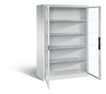 C+P Werkzeugschrank 8931-055 Acurado 4 Einlegeböden Sichtfenster Ergo-Lock Zylinder (HxBxT) 1950x1200x500mm 7035/7035