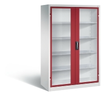 C+P Werkzeugschrank 8931-055 Acurado 4 Einlegeböden Sichtfenster Ergo-Lock Zylinder (HxBxT) 1950x1200x500mm 7035/7035