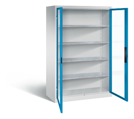 C+P Werkzeugschrank 8931-055 Acurado 4 Einlegeböden Sichtfenster Ergo-Lock Zylinder (HxBxT) 1950x1200x500mm 7035/7035