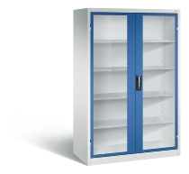 C+P Werkzeugschrank 8931-055 Acurado 4 Einlegeböden Sichtfenster Ergo-Lock Zylinder (HxBxT) 1950x1200x500mm 7035/7035