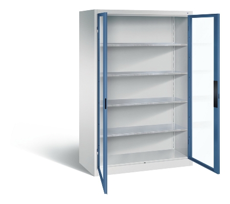 C+P Werkzeugschrank 8931-055 Acurado 4 Einlegeböden Sichtfenster Ergo-Lock Zylinder (HxBxT) 1950x1200x500mm 7035/7035