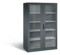 C+P Werkzeugschrank 8931-055 Acurado 4 Einlegeböden Sichtfenster Ergo-Lock Zylinder (HxBxT) 1950x1200x500mm 7035/7035
