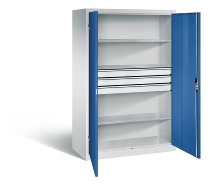 C+P Großraum-Werkzeugschrank 8922-5030 Acurado 3 Schubladen mittig Ergo-Lock Zylinder (HxBxT) 1950x930x600mm 7035/5023