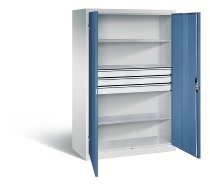 C+P Großraum-Werkzeugschrank 8932-5030 Acurado 3 Schubladen mittig Ergo-Lock Zylinder (HxBxT) 1950x1200x600mm 7035/5023