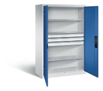C+P Schwerlast-Werkzeugschrank 8932-523 Acurado 3 Schübe unten ERGO-Lock 4.0 (HxBxT) 1950x1200x600mm 7035/6011