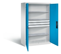 C+P Schwerlast-Werkzeugschrank 8932-523 Acurado 3 Schübe unten ERGO-Lock 4.0 (HxBxT) 1950x1200x600mm 7035/6011