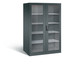 C+P Werkzeugschrank 8931-055 Acurado 4 Einlegeböden Sichtfenster Ergo-Lock Zylinder (HxBxT) 1950x1200x500mm 7035/7035