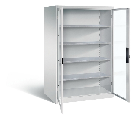C+P Werkzeugschrank 8931-055 Acurado 4 Einlegeböden Sichtfenster Ergo-Lock Zylinder (HxBxT) 1950x1200x500mm 7035/7035