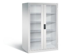 C+P Werkzeugschrank 8931-055 Acurado 4 Einlegeböden Sichtfenster Ergo-Lock Zylinder (HxBxT) 1950x1200x500mm 7035/7035