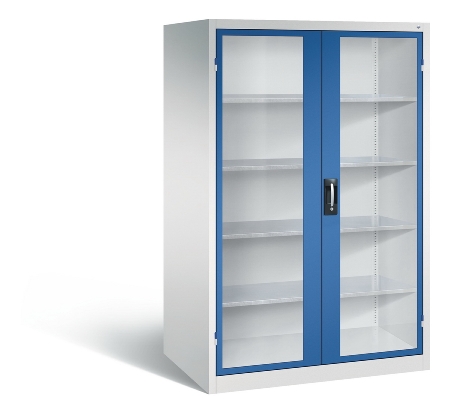 C+P Werkzeugschrank 8931-055 Acurado 4 Einlegeböden Sichtfenster Ergo-Lock Zylinder (HxBxT) 1950x1200x500mm 7035/7035