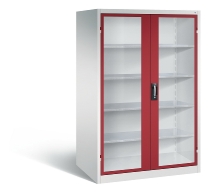 C+P Werkzeugschrank 8931-055 Acurado 4 Einlegeböden Sichtfenster Ergo-Lock Zylinder (HxBxT) 1950x1200x500mm 7035/7035