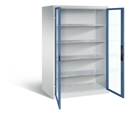 C+P Werkzeugschrank 8931-055 Acurado 4 Einlegeböden Sichtfenster Ergo-Lock Zylinder (HxBxT) 1950x1200x500mm 7035/7035
