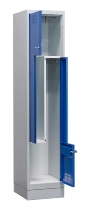 C+P Z-Spind BASIS 8023-122 bodenstehend 1 Abteil 400mm für 2 Personen Zylinderschloss (HxBxT) 1800x400x490mm 7035/5010