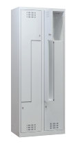 C+P Z-Spind BASIS 8023-122 bodenstehend 1 Abteil 400mm für 2 Personen Zylinderschloss (HxBxT) 1800x400x490mm 7035/5010